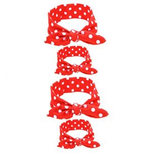 BESTonZON 2 Pièces Bandeau Pour -petit Bandeaux Pour Bébés Bandeaux Accessoires De Cheveux Pour Enfants Cravate Pour Cheveux De Bandeau Turban Bandeau Rouge (Mark teno, neuf)
