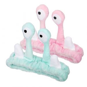 NOLITOY 2pièces Bandeaux Animaux Escargot Fausse Pour Maquillage Lavage Visage Accessoires Kawaii Pour Soins Peau Et Spa (M.Meteorite, neuf)