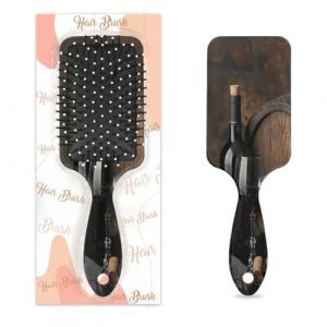 Brosse &agrave; cheveux en verre de vin rouge raisin baril en bois humide et sec avec coussin d'air Brosse &agrave; cheveux d&eacute;m&ecirc;lante en plastique pour enfants adultes Cadeau de rentr&eacute;e scolaire femme homme (Lucky Betty, neuf)