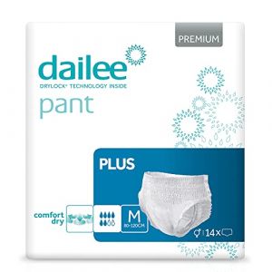 Dailee Pants Plus M - 30x Couches Adultes, Couche Culotte Incontinence Femme et Homme - Slip Incontinence, 30 Culotte Jetable (Clikeaze FR, neuf)