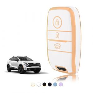 TOOMUME Coque Cl&eacute; TPU, Etui Cl&eacute; &Eacute;tui Cl&eacute; Adapt&eacute; pour Kia Sportage GT Line Sorento Picanto Soul NIRO Rio Stonic Optima Ceed Forte Koup, Couvre Clef Cache Cle Voiture Tel&eacute;commande - Smart Key (TOOMUME, neuf)