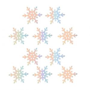 TOYANDONA Lot de 10 &Eacute;cussons Flocons de Neige Argent&eacute;s 44 CM Mat&eacute;riel DIY pour Accessoires Cheveux et V&ecirc;tements D&eacute;coration Artisanale pour Pinces Bijoux et Loisirs Cr&eacute;atifs (Y HEART, neuf)