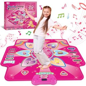 Tapis de Danse Licorne Jouet Cadeaux pour Enfants de 2 3 4 5 6 7 8 Ans Filles, Tapis de Danse Jouet Fille 2 3 4 5 6 7 8 Ans,5 Niveaux de Danse, Anniversaire Cadeaux,Noël (Pink, Large) (HAIYA SHOP, neuf)