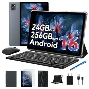 TABWEE T20 Android 16 Tablette avec Clavier - 24 Go+ 256 Go(2To TF), Octo-Core, Gemini AI, Widevine L1, Tablette 10 Pouces, 5000 mAh, 8 MP+ 5MP, Face ID, GPS (Garantie de 4 Ans) (LAEANS ELECTROCASNICE S.R.L., neuf)