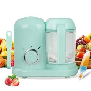 Robot multifonctions 4 en 1, préparateur d'aliments pour bébés, diversification alimentaire, cuiseur vapeur, mixeur, décongélation, réchauffage, cuisson vapeur douce, cuisson vapeur rapide (Vert) (Hoapin-EU, neuf)