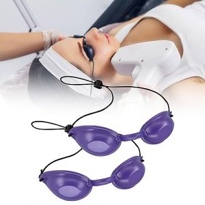 Bronzage Lunettes de Solarium, Lunettes de Protection Noir, Silicone Souple Durable Confortable, Lunettes de protection UV pour solarium, Violet, 2PCS (Opptt, neuf)