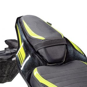 Lorababer Housse de Coussin de siège pour conducteur de Moto et Passager en Cuir Compatible avec K-awasaki Z900 Z 900 2017-2023 2018 2019 2020 2021 2022 (Arrière-Vert) (LJBBUSROLL, neuf)