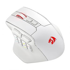 Redragon M811 PRO Souris de jeu MMO sans fil, 15 boutons programmables RVB avec prise en main ergonomique naturelle, 10 touches macro latérales, logiciel prend en charge les claviers DIY et (Radioddity France, neuf)