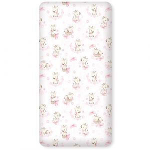 PinkZebra Drap-housse 60 x 120 x 12 cm pour b&eacute;b&eacute; et enfant, en coton, drap de lit pour fille et gar&ccedil;on, motif &Ouml;ko-Tex avec &eacute;lastique, girafes (PinkZebra., neuf)
