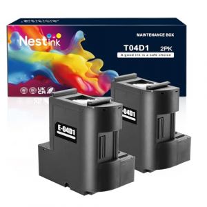 Nestink T04D1 (C13T04D100) Bo&icirc;te d'entretien compatible avec epson ecotank ET-15000 ET-3850 ET-4850 WF-2960 XP-5200 ET-4856 ET-3750 XP-5105 XP-5100 WF-2860 ET-3750 00, ET- 3850, ET-4850 (lot de 2 (Nest INK, neuf)