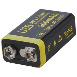 Batterie au lithium rechargeable 6F22 800 mAh/1100 mAh 9 V pour &eacute;quipement auditif professionnel et &eacute;lectronique quotidienne (WISHing, neuf)