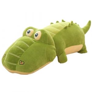 KUKUShining Peluche Crocodile, Animal Doux Oreiller C&acirc;lin Jouet en Peluche Alligator Vert C&acirc;lin pour La Relaxation des Enfants(60cm/23.9in) (KAKUKAKA, neuf)