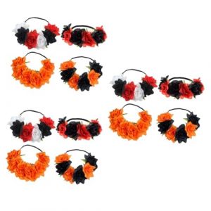 TENDYCOCO 12 Pcs Fleur Artificielle Cheveux Accessoires Guirnaldas Para Fleur Bandeau Halloween Bandeau Fleur Casque Mousseline De Soie Fleur Bandeau Cosplay Costume Cheveux Accessoires (Kefa Trading Company, neuf)