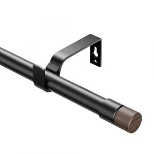 Tringles à rideaux extensibles 76-135 cm, diamètre 19 mm, tringle à rideaux réglable avec embouts en grain de bois, élégantes tringles décoratives pour chambre à coucher (Eson home, neuf)