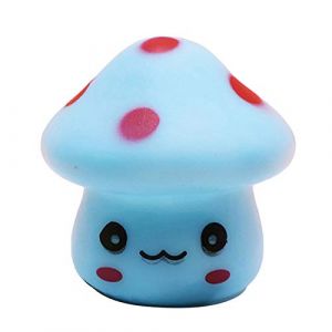 Brussel Veilleuse LED en forme de champignon de dessin animé - Jolie lampe de chevet pour bébé endormi - Bleu (vocayle, neuf)