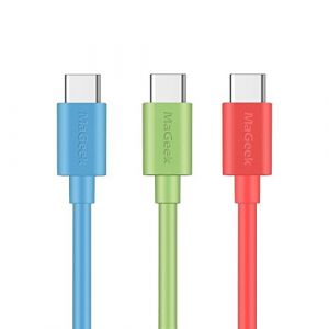 MaGeek&reg; (Lot de 3, 1,0m C&acirc;bles USB Type C vers USB 2.0 de Donn&eacute;es et Charge pour Samsung Galaxy S8, S8 Plus, Nexus 6P, LG G6, new MacBook, Google Pixel XL, OnePlus et plus (Vert,Bleu,Rose) (MaGeek Store, neuf)