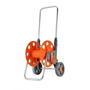 Fuxtec Chariot Dévidoir Enrouleur FX-SWG1 pour Tuyaux Jusqu'à 50 Mètres - Gris et Orange - sans Tuyaux Inclus (FUXTEC, neuf)