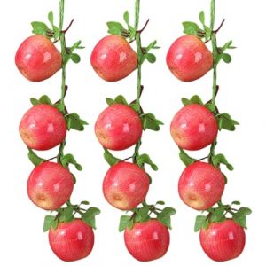 Guador Pomme Artificielle d&eacute;corative, 3 brins de 12 Fruits artificiels, Fruits artificiels, Pommes d&eacute;coratives, Maison, Cuisine, f&ecirc;te, h&ocirc;tel, Vacances, No&euml;l, Fruits en Plastique (Guador, neuf)