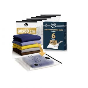 FiRiO Sac Sous Vide Vetement Aspirateur pour V&ecirc;tements I 6 PIECES I Taille L: 80x60cm I Sac Rangement Sous Vide Aspirateur I Vacuum Storage Bags for Clothing I Housses de Rangement Sous Vide Grande (RIC-TECH FRANCE, neuf)
