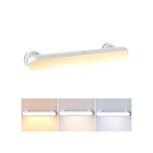 Sans Fil Lumiere Coiffeuse avec Adhésive Ventouse, Rechargeable 5000mAh Led Miroir Coiffeuse avec Télécommande, LED Pour Miroir 3 Couleurs, Lampe Maquillage Magnétique Portable, Pour les Salle de Bain (GKMM Direct, neuf)