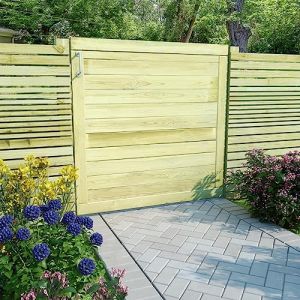 Portail de Jardin Bois de pin imprégné 100x100 cm,Portillons-45333 (JOINMEE, neuf)