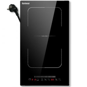 Karinear Plaque Induction 2 Feux avec Flexizone, Plaque de Cuisson &agrave; Induction 2 Foyers Encatrable, Table &eacute;lectrique avec Minuterie, Verrouillage de S&eacute;curit&eacute;, Fonction pause, 220V-240V, 3500W (karinear-eu, neuf)