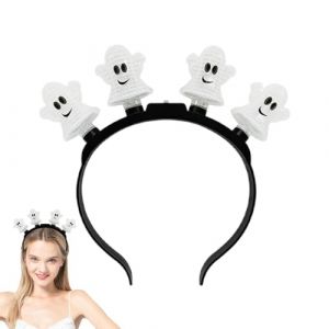 Bandeaux de citrouille lumineux d'Halloween,coiffe lumineux de citrouille - Casque de costume de fantôme de citrouille | Cerceau de cheveux de citrouille, accessoires de cheveux orange pour les (zhzxmh, neuf)