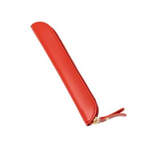 RETUOLWAG Housse de protection pour stylo &agrave; bille, &eacute;tui de rangement en cuir PU, &eacute;tui &agrave; stylo, pochette en cuir, trousse &agrave; crayons, sac de papeterie, Rouge (ZQING_X, neuf)