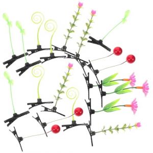 Cabilock Lot de 30 Pinces &agrave; Cheveux de Germes de Soja et Fleurs Plastique et M&eacute;tal Vert D&eacute;grad&eacute; Rouge Assorties Accessoires pour Gar&ccedil;on et Filles &Eacute;pingles Ludiques pour F&ecirc;tes et (Nadine Quick, neuf)