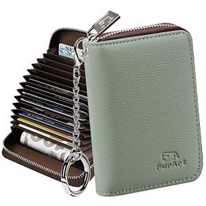 FurArt Porte Cartes de Crédit Fermeture Eclair, Blocage RFID Portefeuille avec Porte-clés Les Femmes Homm (FurArt-FR, neuf)