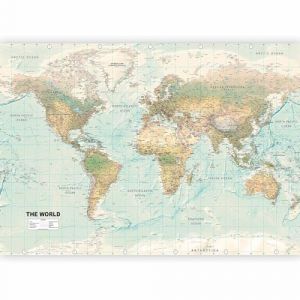 Papier peint murando intissé 150x105 cm Décoration Murale XXL Poster Tableaux Muraux Tapisserie Photo Trompe l'oeil Carte du monde Continent k-A-0091-a-d (murando, neuf)