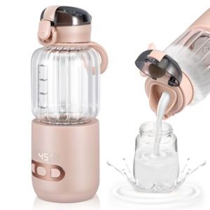 Chauffe Biberon Nomade, Chauffe Eau Portable Voiture 400ml, Chauffe-plats pour B&eacute;b&eacute; Visuel avec Contr&ocirc;le de Temp&eacute;rature pour Voyages Ext&eacute;rieur, Temp&eacute;rature R&eacute;glable de 37&deg;C &agrave; 55&deg;C(Rose) (YOUWEN LIMITED, neuf)