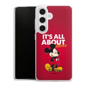 Coque Slim Compatible avec Samsung Galaxy S24 Etui Silicone Ultra Fine Coque en Silicone Ultra Fine Souris Produit sous Licence Officielle Disney (DeinDesign - GmbH, neuf)
