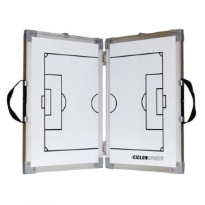 Ciclon Sports Tableau Tactique Pliable Football | Planche D'entraîneur de Football Magnétique Pliable | Format Déplié 60x90cm | Avec Sac de Transport, Aimants et Accessoires (Ciclón Sports, neuf)