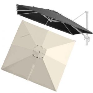 VLKLPZAHAK Toile De Rechange Parasol De Jardin Rectangulaire 400x300cm Parasol Déporté Auvent De Rechange, Tissu De Rechange 8 Baleines pour Parasol De Table Marché(Beige,4x3m (13x9.8ft)) (Run Pu shop, neuf)