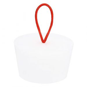 sourcing map Silicone Caoutchouc Conique Bouchon 53 à 65mm Solide Baignoire Bonde Bouchon avec Poignée pour Test Tubes, Eau Tuyau, Drainage Trou, Blanc (Weisser Berg, neuf)