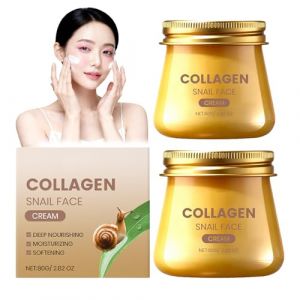 Cr&egrave;me Hydratante Anti-rides Et Rajeunissante &Agrave; La Bave D'escargot - Cr&egrave;me Visage Au Collag&egrave;ne D'escargot, &Eacute;claircissante, R&eacute;paratrice Et Raffermissante, Adapt&eacute;e Aux Peaux S&egrave;ches Et Sensibles (2pcs) (Ran.Ran, neuf)