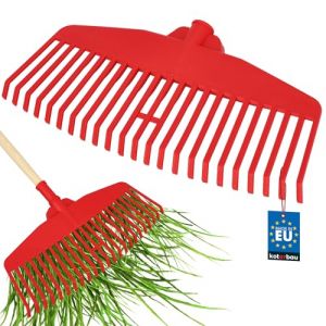 KOTARBAU&reg; Rateau &Agrave; Feuilles - Plastique - 48 cm - Rouge - sans Manche - Extra-Click - Rateau Jardin - Ramasse Feuilles - L&eacute;ger - Ergonomique (KOTARBAU, neuf)