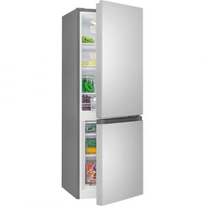 Bomann, KG320, Réfrigérateur et congélateur 175L, Contrôle de la température en continu, Charnières de porte à droite, interchangeables, Pieds réglables, Inox (Le Petit Patron, neuf)