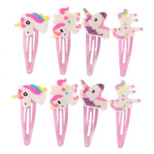 WATIIFUFU 12 pi&egrave;ces Barrettes Licorne pour Filles Pinces Cheveux Color&eacute;es Durables Accessoires Mignons pour Gar&ccedil;on Fille Cadeau Anniversaire et F&ecirc;te (Heaezi, neuf)