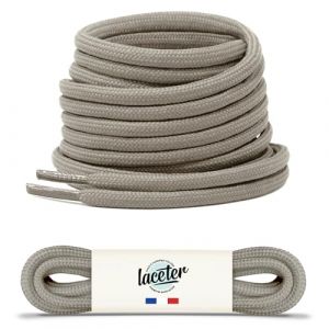 Laceter Lacets Ronds Épais 4mm pour Bottes, Dr Martens, Chaussures de Sécurité, Randonnée, Outdoor, Travail - Robustes, Durables - Fabriqués en Europe Haute Résistance - Beige, 120 cm - X2 (Lace'ter, neuf)