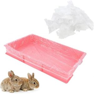 Lot de 50 sacs jetables en plastique pour cage &agrave; lapin, sacs &agrave; liti&egrave;re pour petits animaux, film de rev&ecirc;tement pour cage de petit animal, cochon d'Inde, hamster, h&eacute;risson, chinchilla, oiseau (jiningmengyifu, neuf)