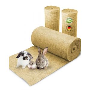 Tapis pour rongeurs en 100 % chanvre sur rouleau de 5 m de long, 50 cm de large, 10 mm d'épaisseur, tapis de chanvre pour tous les types de petits animaux, tapis de chanvre tapis pour rongeurs (TM System, neuf)