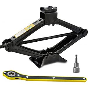 AXOTEN Cric de voiture Max 2,5 T avec manivelle - Cric de manœuvre - Cric ciseaux pour voiture/SUV/MPV max 2,5 tonnes (AXOTEN, neuf)