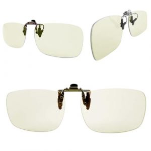 NOBLUE - Sur-Lunettes Anti Lumi&egrave;re Bleue - Filtre 40% Lumi&egrave;re Bleue - Protection - Accessoire Bureau Travail - Blue Light Glasses - Unisexe Clip Sur-lunettes - Rectangulaire (NoBlue Official, neuf)