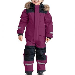 G&eacute;n&eacute;rique Combinaison de Ski Enfants Gar&ccedil;ons Fille Combinaisons de Neige &agrave; Capuche Zipp&eacute; Imperm&eacute;able Combinaison Chauds et Confortables Combinaisons Hiver Tenue pour 1-15 Ans (Dark Purple, 2-3 Years) (Xiegoes, neuf)