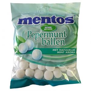 Comprim&eacute;s &agrave; la menthe poivr&eacute;e | Mentos | Boulettes de menthe poivr&eacute;e | Poids total 220 grammes (Pantry INTL, neuf)