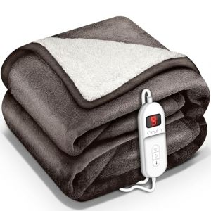 sinnlein® Couverture chauffante 180 x 130 cm avec arrêt Automatique | Couverture électrique avec 9 Niveaux de température | Couverture Douillette Lavable (DWD-Company, neuf)