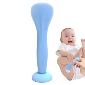 Spatule pour pâte à fesses - Applicateur de pâte à fesses en silicone souple - Pinceau à crème pour couches - Spatule flexible pour les fesses de bébé - Pour filles et garçons (rentian, neuf)