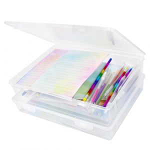 Huucozn Lot de 2 Boite de Rangement A4 avec Couvercle, Bo&icirc;te de Classement Portable Boite Rangement Document Papier Bo&icirc;tes de Rangement Empilables en Plastique Transparent Bo&icirc;tes D'archives (NOISY ADRENALINE, UNIPESSOAL LDA, neuf)